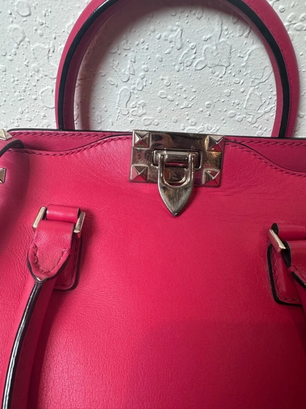 Valentino Garavani Rockstud Crossbody / Tote Bag - Hot Pink